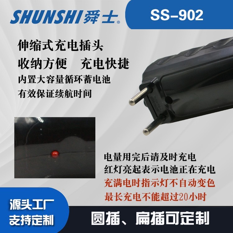 铅酸电池圆插扁插强光手电筒OEM代加工，贴牌加工，ODM定制，SMD侧灯图3