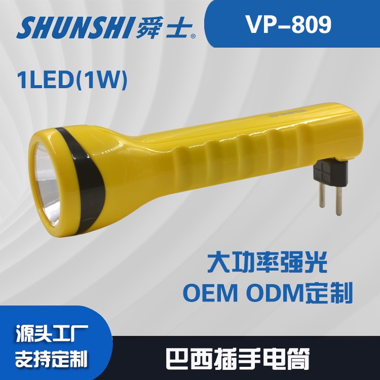 铅酸电池巴西插强光手电筒OEM代加工，贴牌加工，ODM定制图3