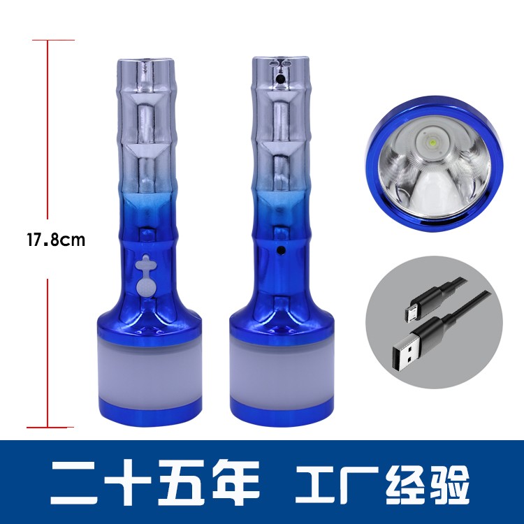 太阳能锂电池强光手电筒带侧灯OEM代加工，贴牌加工，ODM定制图2