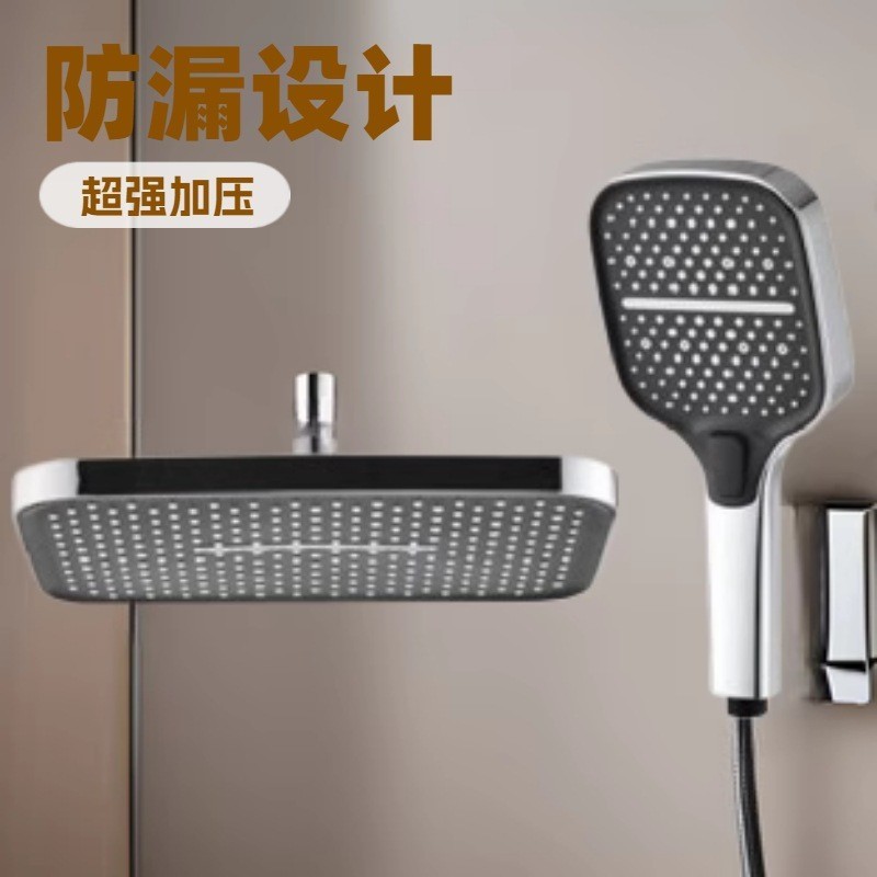 增压硅胶顶喷大花洒套装淋浴家用酒店沐浴莲蓬头套装,OEM代工厂家