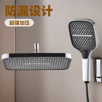 增压硅胶顶喷大花洒套装淋浴家用酒店沐浴莲蓬头套装,OEM代工厂家