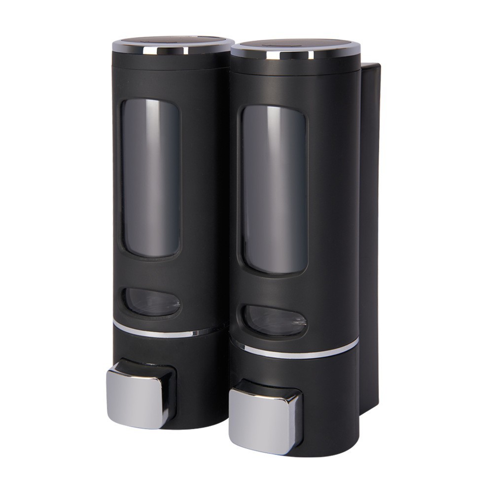 家用酒店用浴室用ABS材质壁挂手按皂液器给皂器双筒,OEM代加工，贴牌加工，ODM定制图4