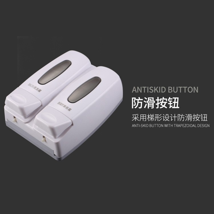 酒店宾馆双桶皂液器洗手液机沐浴露挂壁式皂液机塑料皂液器,OEM代工厂家图3