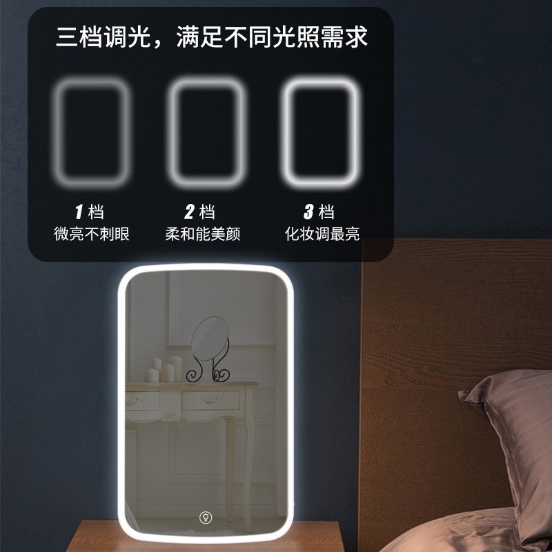 镜面数显调光美妆小冰箱化妆品护肤品面膜保鲜冰箱带LED补光灯,OEM代加工，贴牌加工，ODM 定制图3