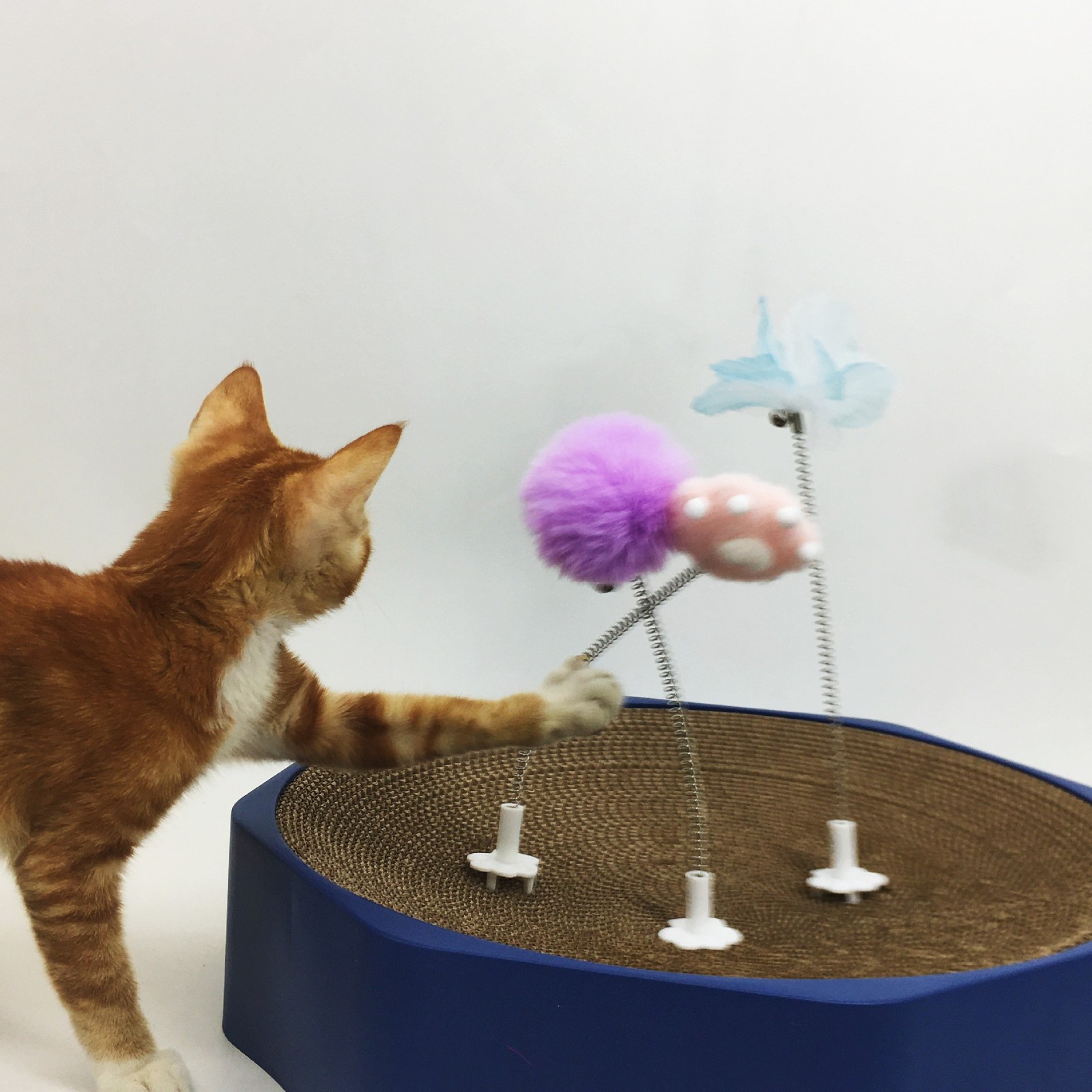 星智猫专业厂家定制圣诞系列逗猫棒弹簧玩耍猫抓板百插摇摇乐,OEM代加工，贴牌加工，ODM定制图3