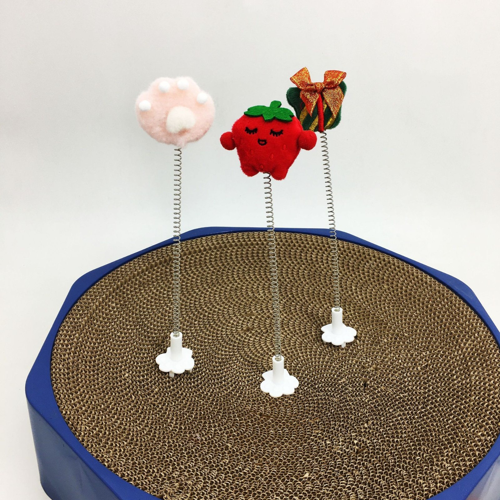 星智猫专业厂家定制圣诞系列逗猫棒弹簧玩耍猫抓板百插摇摇乐,OEM代加工，贴牌加工，ODM定制图2