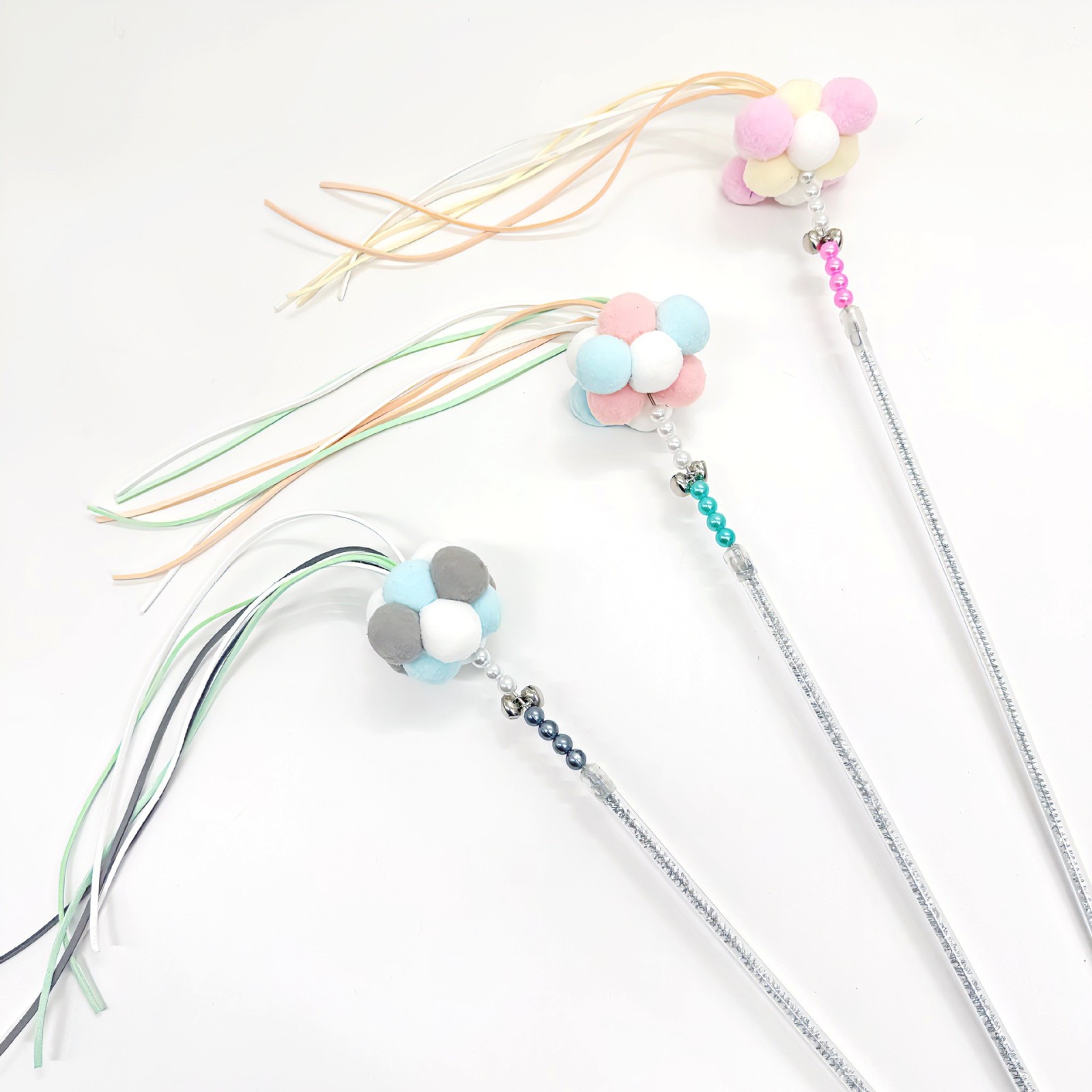 星智猫厂家定制各类手持仙女逗猫棒可在现货上改动定制,OEM代加工，贴牌加工，ODM定制