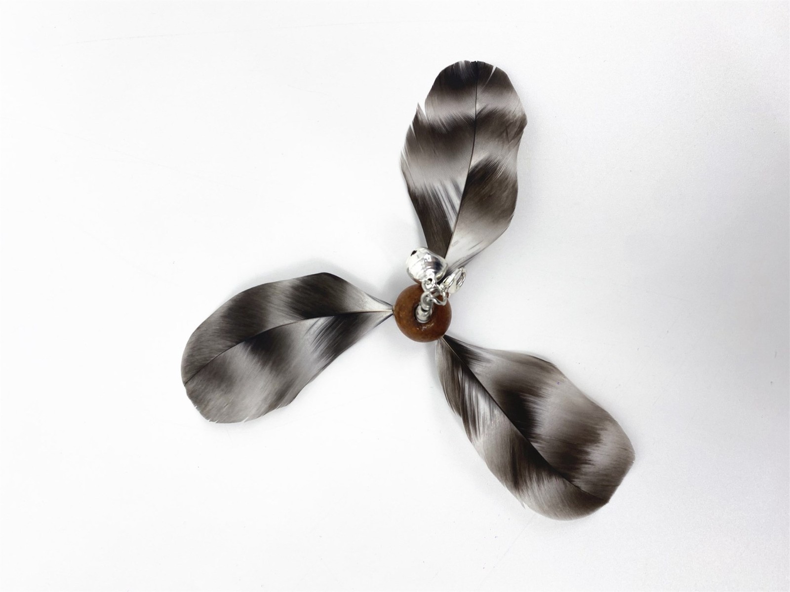 厂家定制旋转大风车长杆钢丝逗猫棒天然材质羽毛替换头猫玩具,OEM代加工，贴牌加工，ODM定制图3