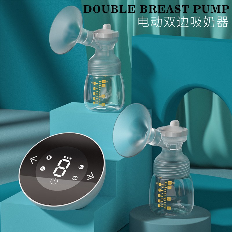 厂家定制智能电动双边吸奶器可充电挤奶器大吸力静音吸乳器挤奶器，OEM代加工，贴牌加工，ODM定制图2