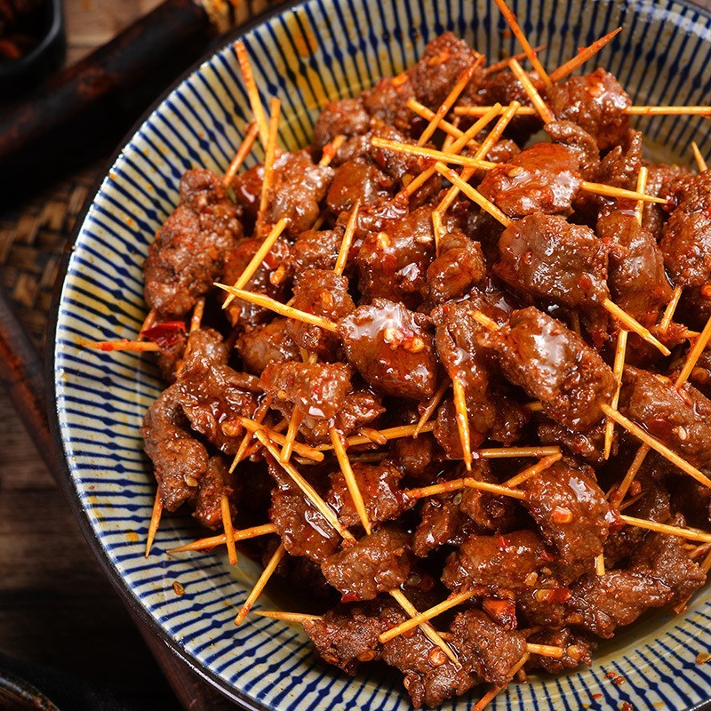 牙签牛肉100g装 麻辣休闲零食休闲肉类熟食卤味,OEM代加工，贴牌加工，ODM定制