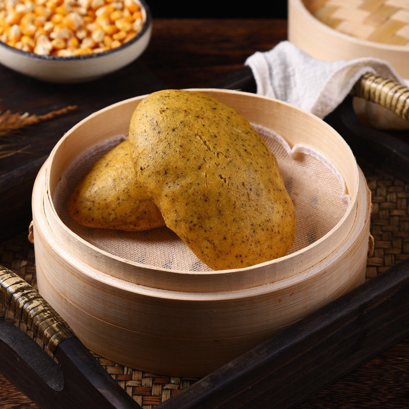 山东杂粮饼锅贴饼粗粮饼苞米面玉米面饼子黄豆黑豆窝窝头馒头早餐图2