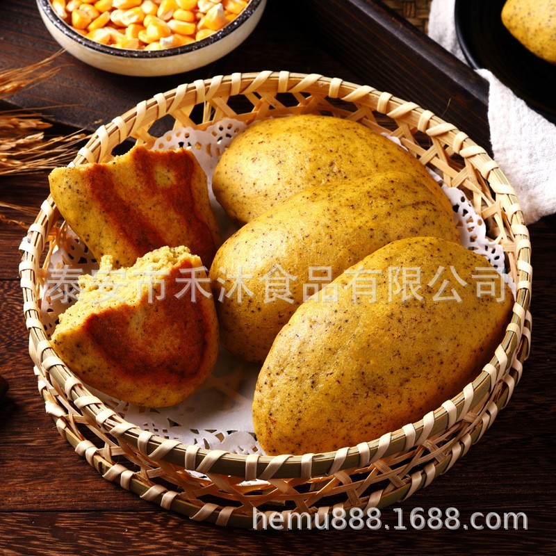 山东杂粮饼锅贴饼粗粮饼苞米面玉米面饼子黄豆黑豆窝窝头馒头早餐图4