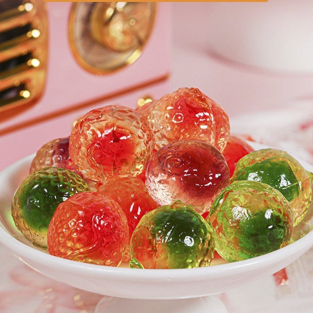 剥皮软糖爆浆夹心软糖混合果汁软糖网红剥皮水果糖零食,OEM代加工，贴牌加工，ODM定制图4