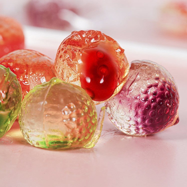 剥皮软糖爆浆夹心软糖混合果汁软糖网红剥皮水果糖零食,OEM代加工，贴牌加工，ODM定制图3