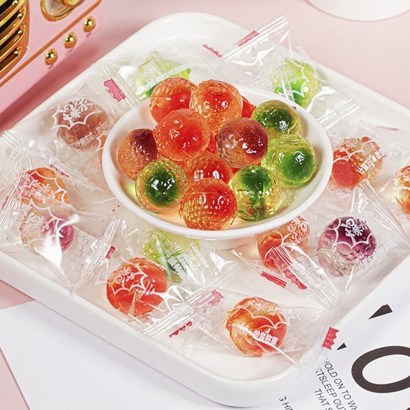剥皮软糖爆浆夹心软糖混合果汁软糖网红剥皮水果糖零食,OEM代加工，贴牌加工，ODM定制