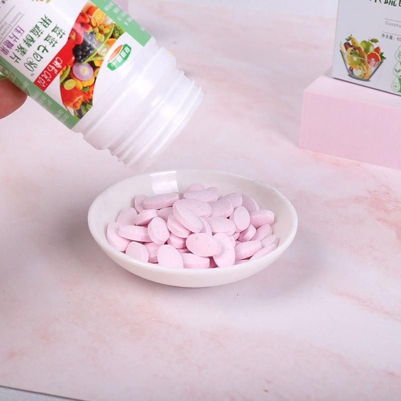 益生菌果蔬酵素片复合维生素七日so代餐膳食咀嚼压片糖果贴牌加工图4