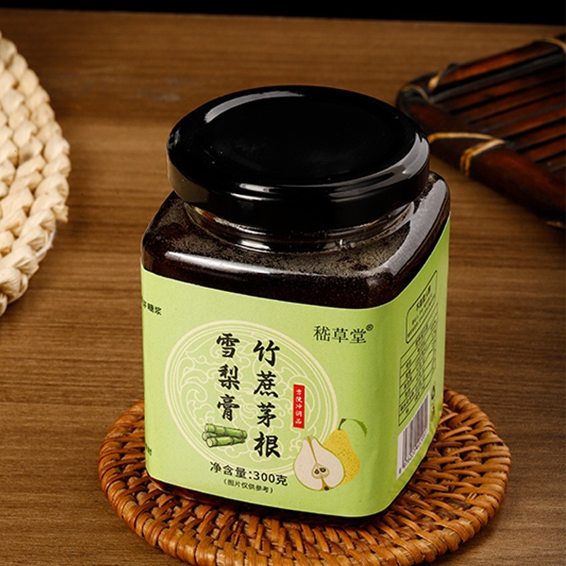 竹蔗茅根雪梨膏瓶装300g竹蔗茅根浓缩膏雪梨膏养生膏oem代加工图4