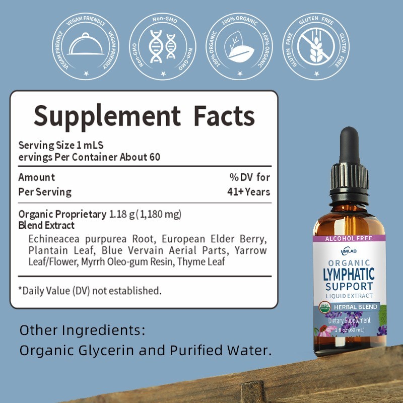 跨境爆款60ml紫锥菊滴剂LYMPHATIC工厂OEM/ODM订单图5