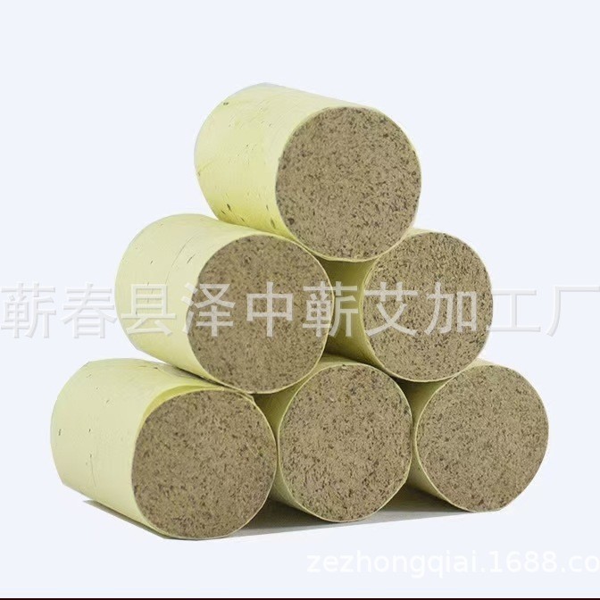 五年陈艾纯艾蕲艾柱54粒精品手工艾灸柱湖北蕲春正品高含量陈艾OEM代加工厂图4