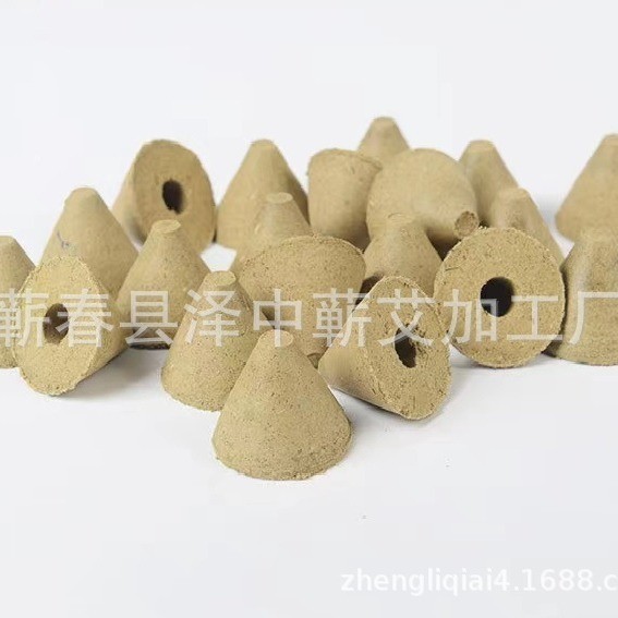 湖北蕲春艾绒艾塔20粒装艾坨艾灸塔纯蕲艾隔姜灸隔蒜灸陈年蕲艾OEM代加工厂图3