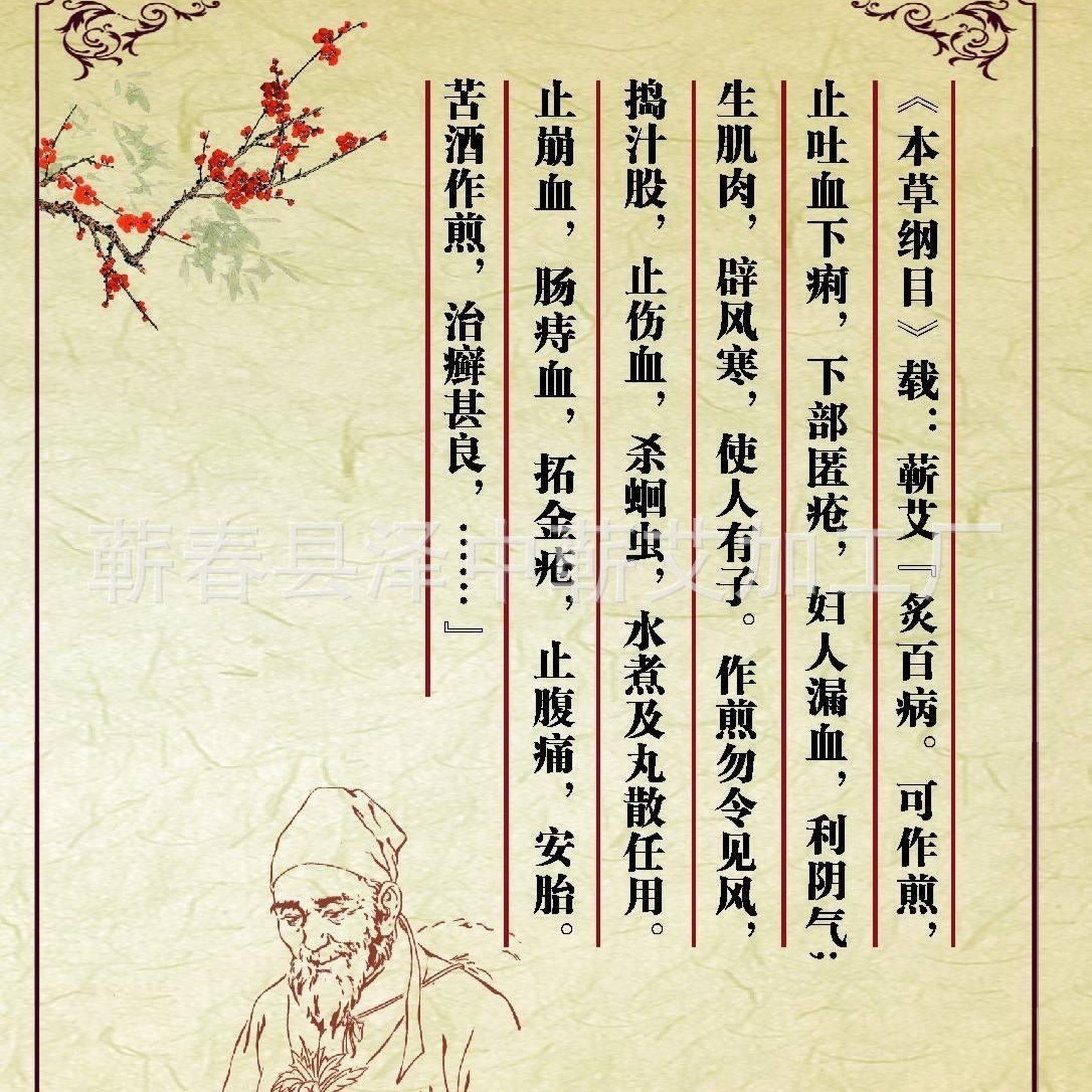 苹果形三孔艾绒饼 湖北蕲春艾饼 艾灸仪专用蕲艾艾饼ODM定制图2