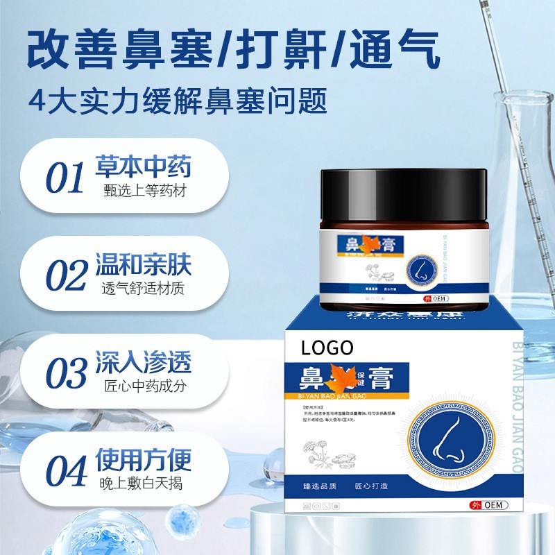 鼻舒膏鼻部保健膏厂家 草本濞通鼻舒膏鼻部喷剂贴牌定制代加工图2
