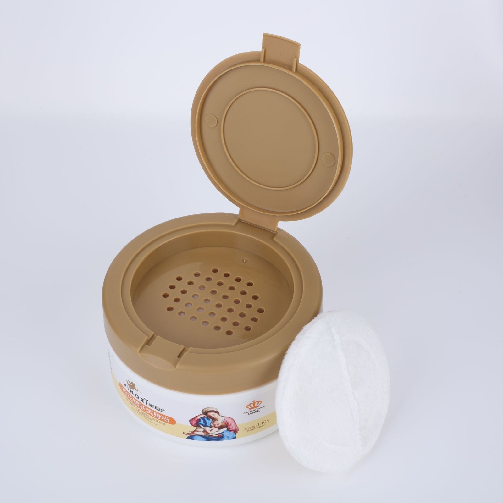 松花健肤爽身粉儿童清凉粉爽肤粉宝宝温和配粉扑防红屁股OEM代加工图3