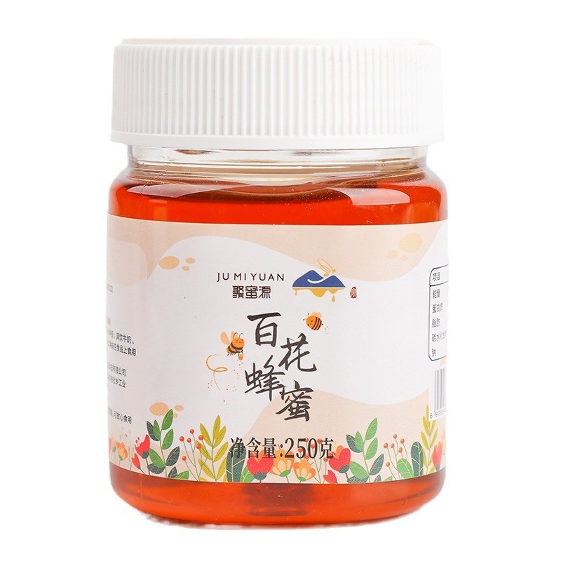 贴牌加工百花蜂蜜250g装 纯正百花蜜蜂蜜液态蜜小瓶装农家自采 原蜜土蜂蜜  OEM代工厂图3