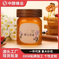 蜂蜜源头工厂OEM贴牌代工天然农家土蜂蜜百花槐花蜜玻璃瓶500g  OEM代工厂