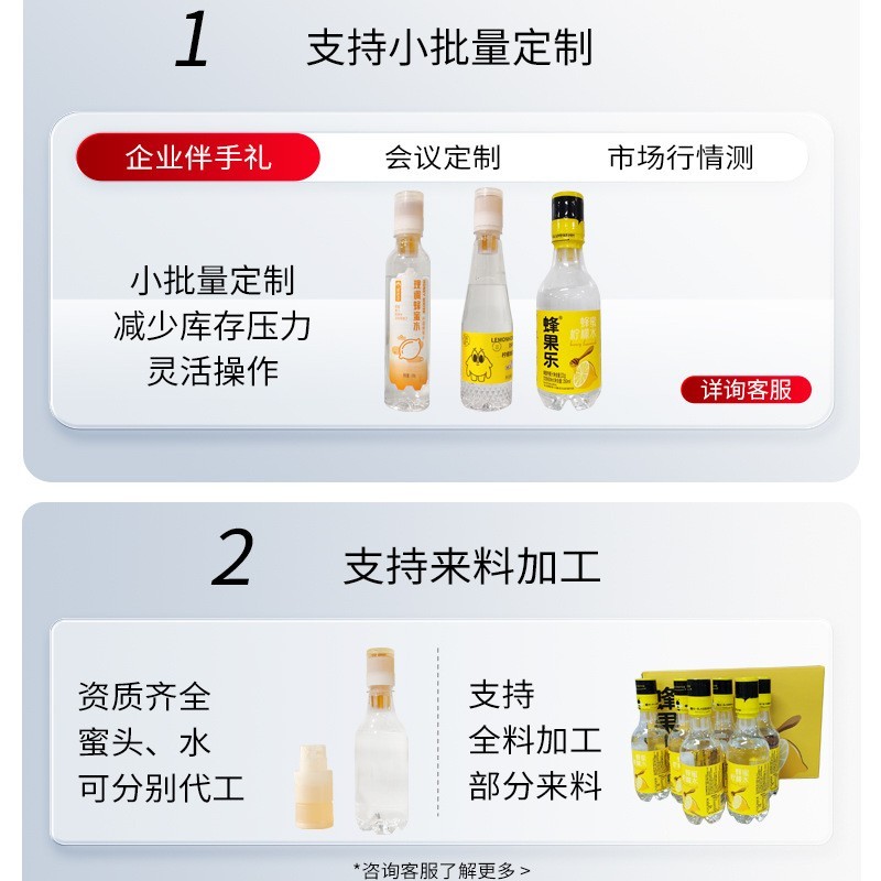 蜂蜜水贴牌代工小批量定制 柠檬蜂蜜水百香果蜂蜜水梨膏水分离盖  OEM代工厂图2