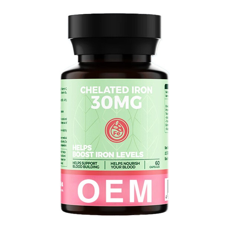 OEM氨基酸螯合铁富铁胶囊 高含量铁叶酸生理女气血缺铁贫血甘氨酸,代加工平台图4