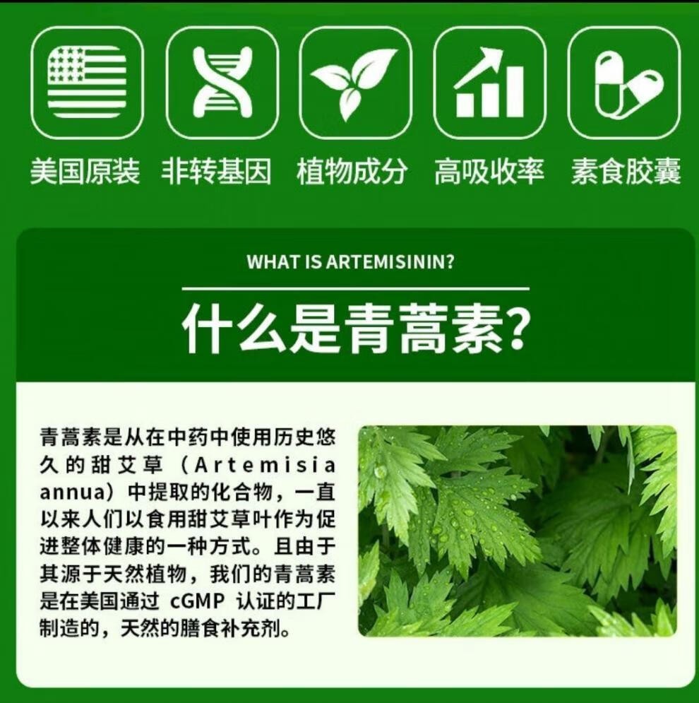 OEM天然青蒿素进口青蒿琥脂琥酯硬胶囊西洋参生物碱高吸收抵抗力,代加工平台图5