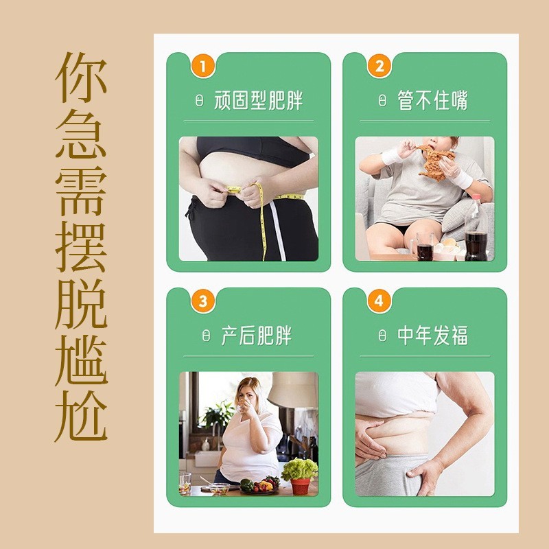 ODM定制蓝帽正品邦瑞特牌瘦身减肥胶囊左旋肉碱减肥片茶多酚金色减肥胶囊图2