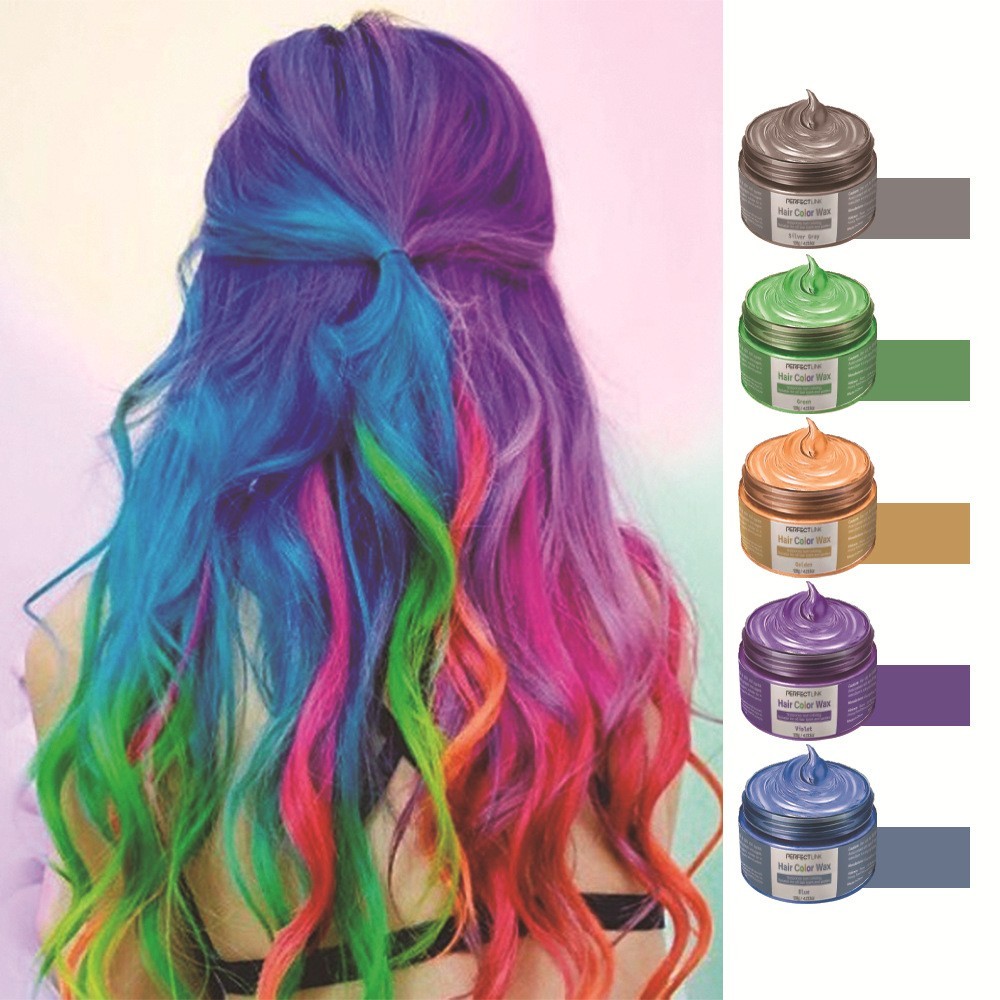 魔发匠同款一次性染色奶奶灰发蜡纯英文有色彩色发泥发膏,代工智造图3