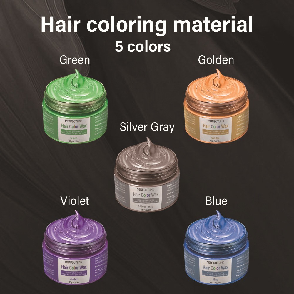 魔发匠同款一次性染色奶奶灰发蜡纯英文有色彩色发泥发膏,代工智造图5