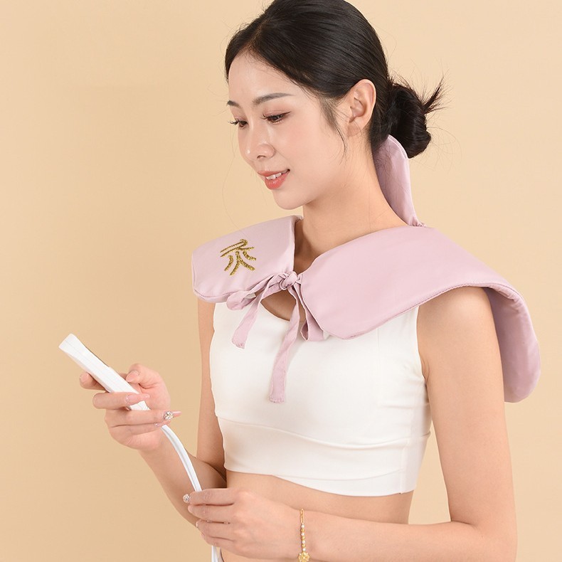 贴牌定制肩颈热敷包电加热艾绒披肩艾灸保暖颈椎按摩家用肩颈宝图5