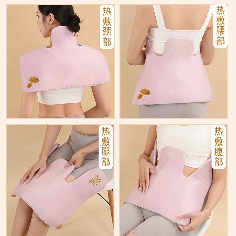 贴牌定制肩颈热敷包电加热艾绒披肩艾灸保暖颈椎按摩家用肩颈宝图4
