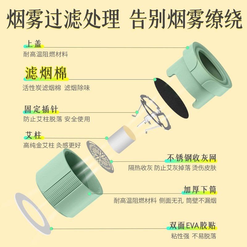 定制礼盒款悬灸筒 多次版艾灸罐悬灸筒微烟小悬灸艾灸盒子小悬罐图3