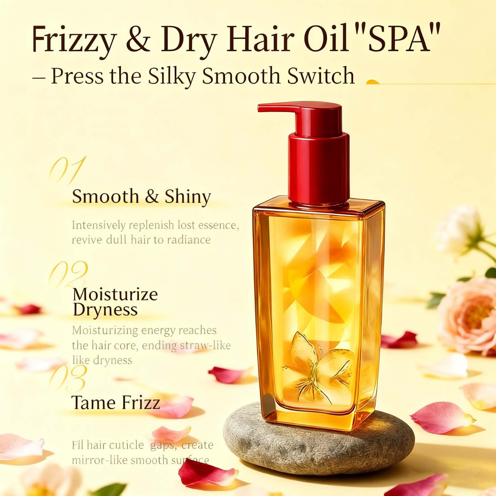 OEM跨境爆款 护发精油 修复染烫防毛躁精油养发小红瓶 源头工厂图5