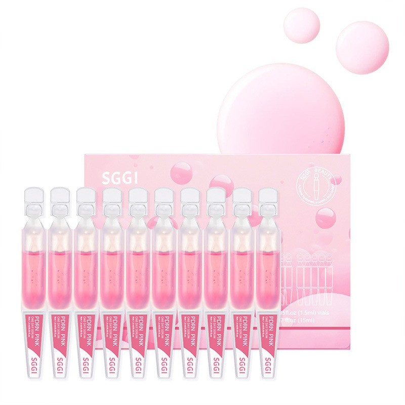 跨境粉色多肽次抛精华10只补水保湿PINK面部精华液化妆品定制图5