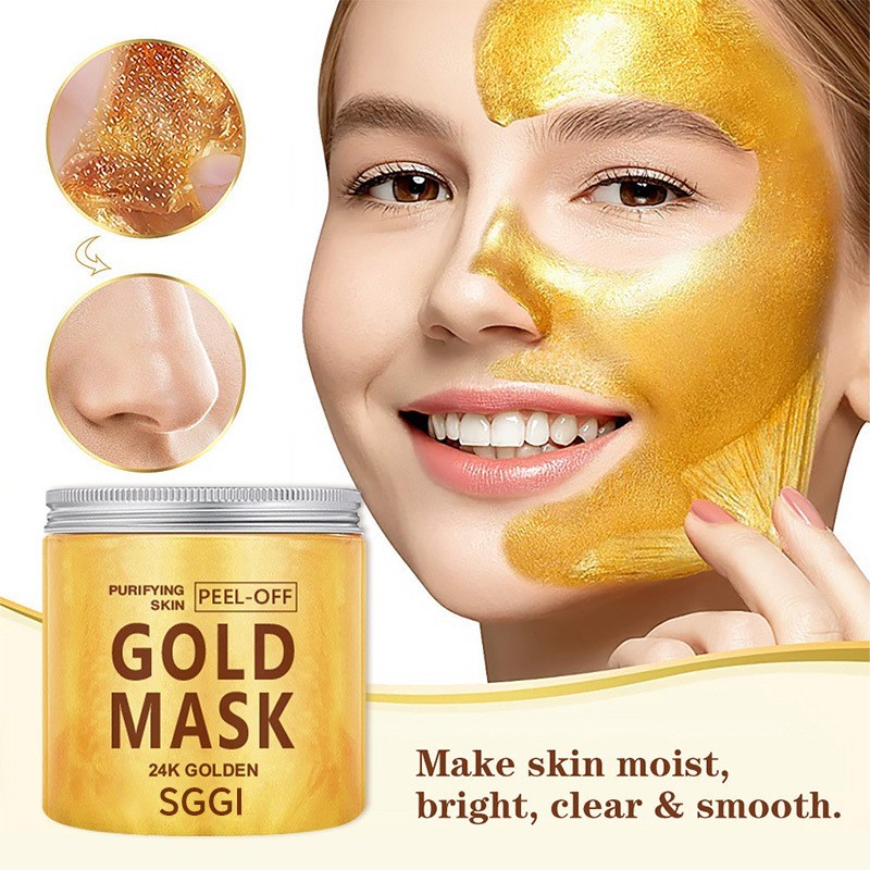 外贸定制24K黄金撕拉面膜去黑头角质涂抹式凝胶面膜保湿紧致跨境图5