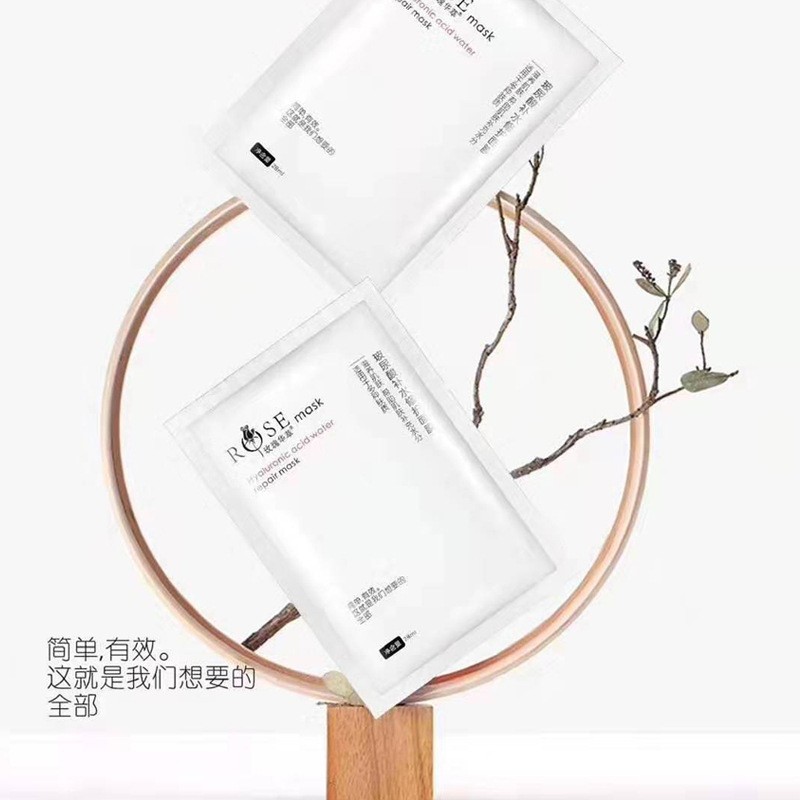 工厂OEM/ODM 玫瑰华萃玻尿酸补水修护面膜补水保湿现货图4
