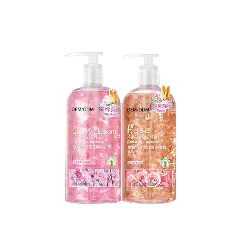 花瓣香氛沐浴露OEM贴牌加工定制深层清洁滋润保湿持久留香沐浴液图5