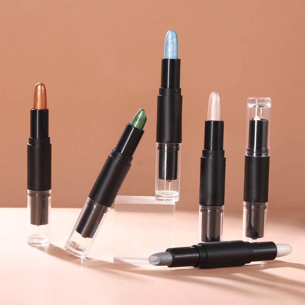 新款美妆新品双头高珠光眼影棒批发外贸欧美舞台烟熏妆眼影笔定制图2