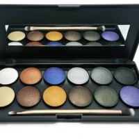 12色眼影 多色珠光哑光亮钻亮片眼影彩妆化妆品OEM订制加工厂家