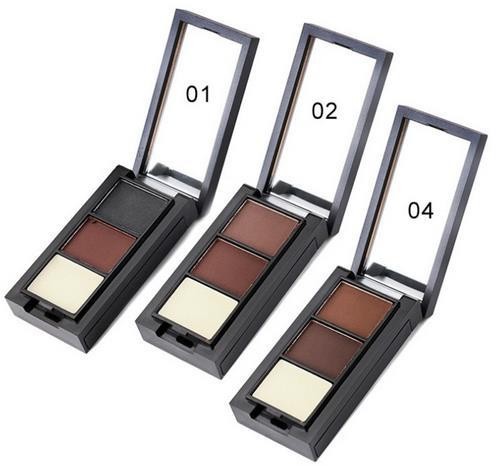 3色眉粉 多色盒黑色深棕色深咖眼部彩妆化妆品OEM订做加工厂家图3