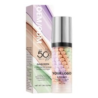 NDC外贸定制三色防晒霜TRI-COLOR SUNSCREEN防水无油喷雾OEM加工