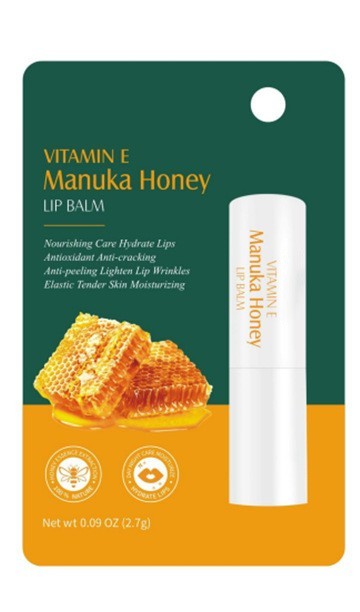 润唇膏滋润跨境专供全英文防干维生素E蜂蜜唇膏 跨境外贸工厂唇膏图5