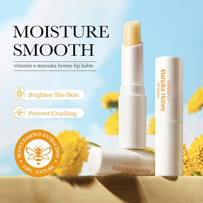 润唇膏滋润跨境专供全英文防干维生素E蜂蜜唇膏 跨境外贸工厂唇膏图4