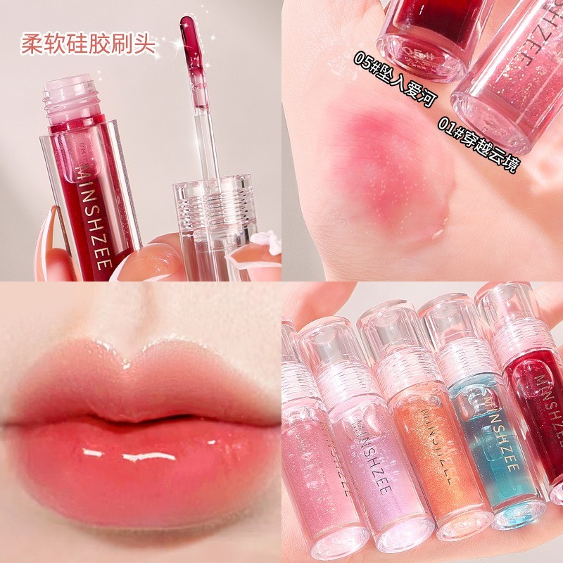 贴牌定制茗希芝护唇蜜润唇膏玻璃唇油滋润保湿水光唇跨境代加工图4